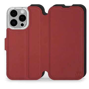 

Mobiwear Soft Touch Flip knížkové pro Apple iPhone 16 Pro - Cihlové & Černé