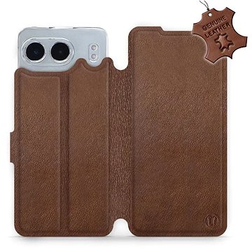 

Mobiwear Flip knížkové, kožené pro OnePlus Nord 4 5G - Hnědé - L_BRS