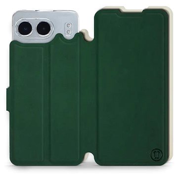 

Mobiwear Soft Touch Flip knížkové pro OnePlus Nord 4 5G - Zelené & Béžové