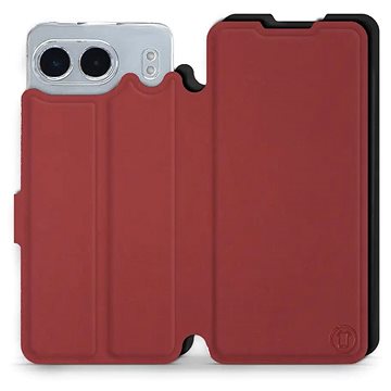 

Mobiwear Soft Touch Flip knížkové pro OnePlus Nord 4 5G - Cihlové & Černé
