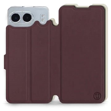 

Mobiwear Soft Touch Flip knížkové pro OnePlus Nord 4 5G - Bordové & Béžové