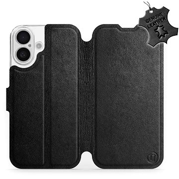 

Mobiwear Flip knížkové, kožené pro Apple iPhone 16 - Černé - L_BLS