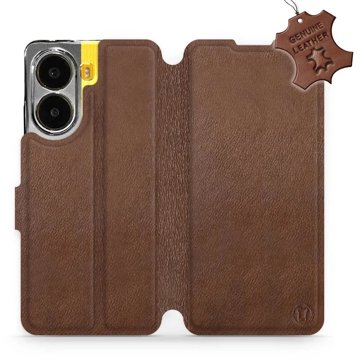

Mobiwear kožené flip knížkové pro POCO X7 Pro - Hnědé