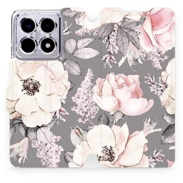

Mobiwear flip knížkové pro Xiaomi 14T Pro - Květy