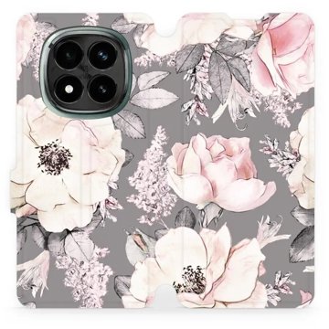 

Mobiwear flip knížkové pro Xiaomi Redmi Note 14 Pro Plus 5G - Květy