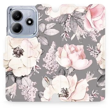 

Mobiwear flip knížkové pro Xiaomi Redmi Note 14 5G - Květy
