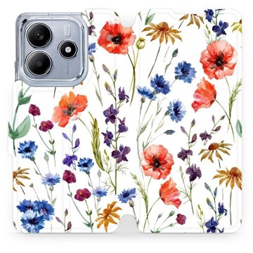 

Mobiwear flip knížkové pro Xiaomi Redmi Note 14 5G - Kvítí