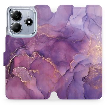 

Mobiwear flip knížkové pro Xiaomi Redmi Note 14 5G - Fialový mramor