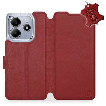 

Mobiwear kožené flip knížkové pro Xiaomi Redmi Note 14 5G - Tmavě červené