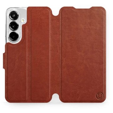 

Mobiwear flip knížkové pro Samsung Galaxy S25 - Hnědé