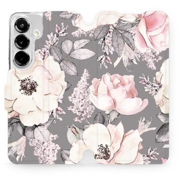 

Mobiwear flip knížkové pro Samsung Galaxy S25 - Květy