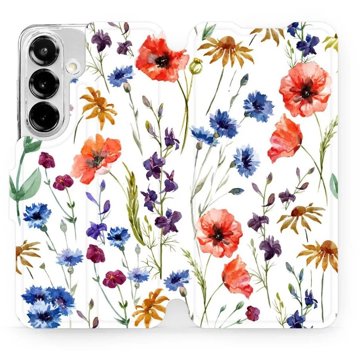

Mobiwear flip knížkové pro Samsung Galaxy S25 - Kvítí