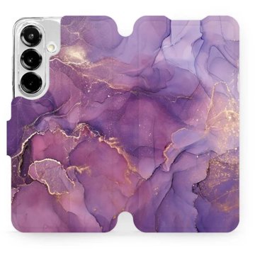 

Mobiwear flip knížkové pro Samsung Galaxy S25 - Fialový mramor