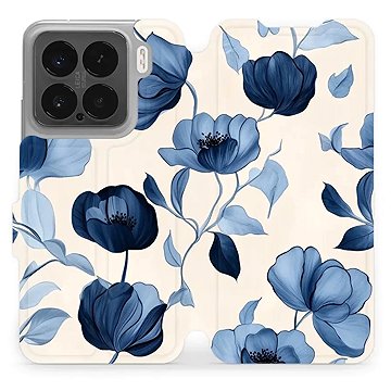 

Mobiwear flip knížkové pro Xiaomi 15 - Modré květy