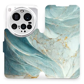 

Mobiwear flip knížkové pro Xiaomi 15 Ultra - Zelenkavý mramor