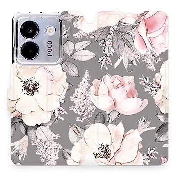 

Mobiwear flip knížkové pro POCO M7 Pro 5G - Květy
