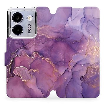 

Mobiwear flip knížkové pro POCO M7 Pro 5G - Fialový mramor