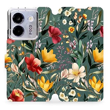 

Mobiwear flip knížkové pro POCO M7 Pro 5G - Zelená louka