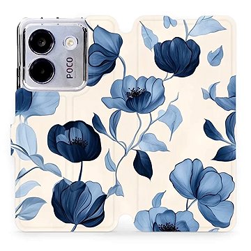 

Mobiwear flip knížkové pro POCO M7 Pro 5G - Modré květy