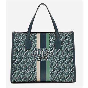 

GUESS Silvana G Cube Logo Handbag Zelená