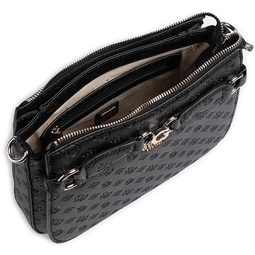 

GUESS Kabelka Arlena Logo Crossbody Hobo černá s logem