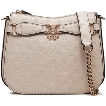 

GUESS Kabelka Arlena Logo Crossbody Hobo taupe s logem
