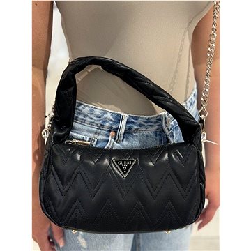 

GUESS Kabelka Eda top zip shoulder bag černá