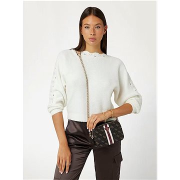 

GUESS Kabelka Noelle Crossbody Camera hnědá s logem