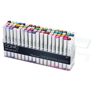 

COPIC Sketch oboustranné Brush Chisel 72 ks základní E