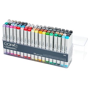 

COPIC Classic oboustranné Fine Chisel 72 ks základní B