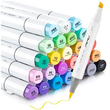 

OHUHU oboustranné Brush Chisel 24 ks základní + blender