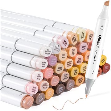 OHUHU oboustranné Fine Chisel 36 ks pleťové + blender