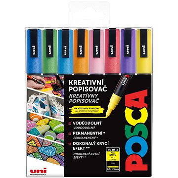 

UNI Posca 3M 8 ks třpytivé