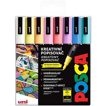 UNI Posca 3M 8 ks pastelové