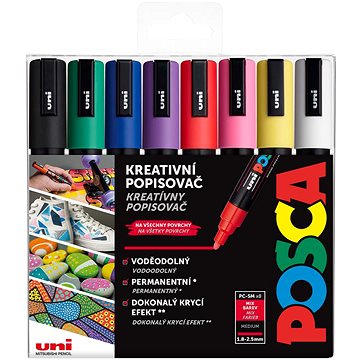 UNI Posca 5M 8 ks základní