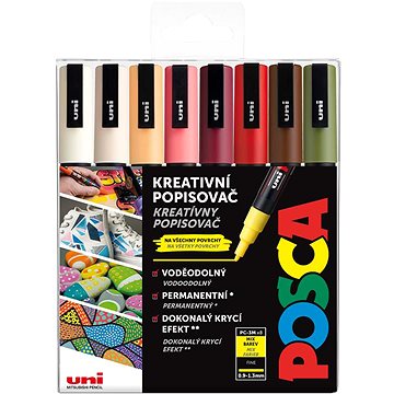 

UNI Posca 3M 8 ks podzimní tóny