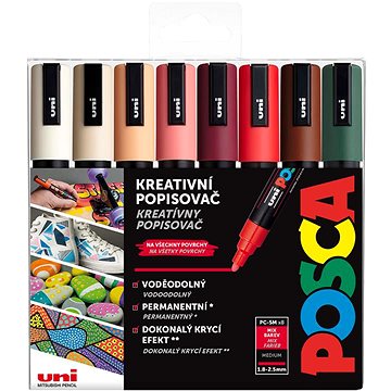 

UNI Posca 5M 8 ks podzimní tóny
