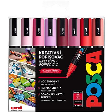 

UNI Posca 5M 8 ks teplé tóny