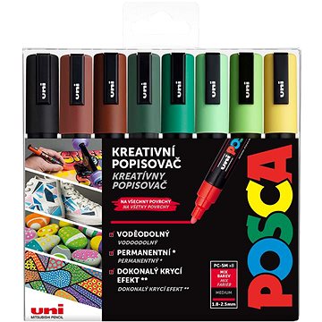 UNI Posca 5M 8 ks zemité tóny