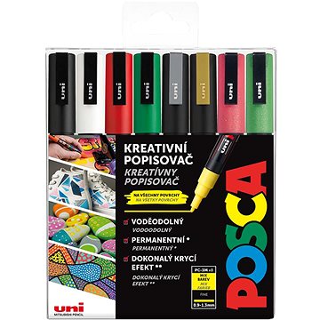 

UNI Posca 3M 8 ks vánoční tóny