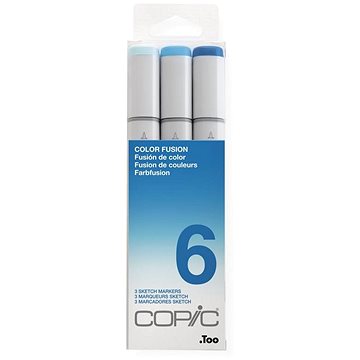 

COPIC Sketch oboustranné Brush Chisel 3 ks fusion set 6