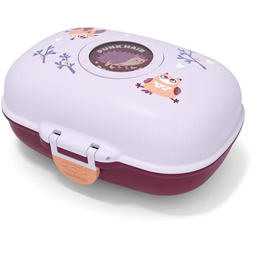 MonBento Svačinový box dětský Gram Purple Owly, fialový