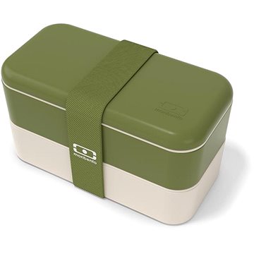 

MonBento Svačinový bento box Original Olive Recycled, zelený