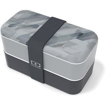 

MonBento Svačinový bento box Original graphic Dimensions, šedý