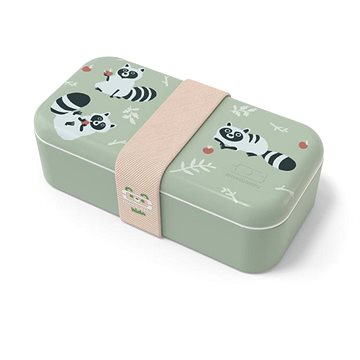

MonBento Dětský svačinový box Foodie Raccoon, zelená
