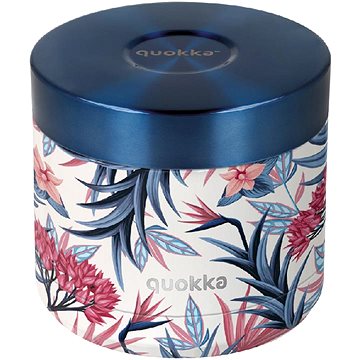 

Quokka Nerezová dóza na jídlo Whim Blue Garden, 600 ml