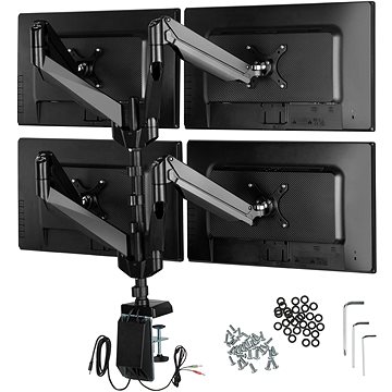

Stolní držák pro 4 monitory od 13" do 32" - černá