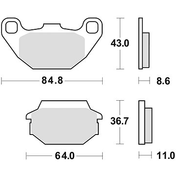 

Braking brzdové destičky (semi-metalická směs SM1) (2ks) M501-171