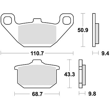 

Braking brzdové destičky (semi-metalická směs SM1) (2ks) M501-104