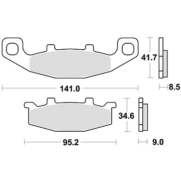 

Braking brzdové destičky (semi-metalická směs SM1) (2ks) M501-117